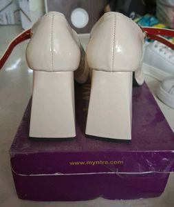 Cream Platform Mary Jane Heels