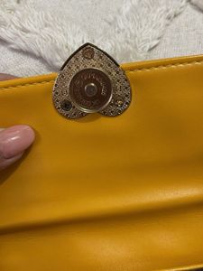 Cute Mustard Yellow Heart Accent Bag