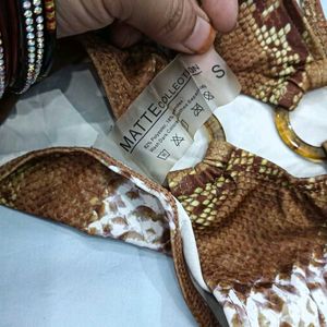 😍 Stylish Snakeskin Bikini Bottom