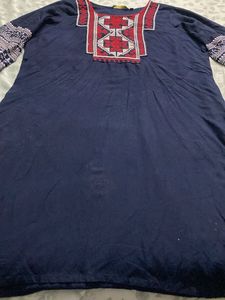 Nice Cotton Blend Embroidered Kurta