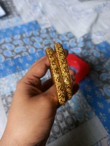 Gold-Plated Bangles (Set of 2)