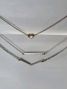 Geometric Heart Necklace Stack