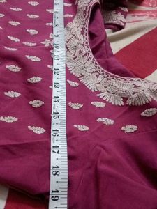 ElegantPurple Embroidered salwar kurti garam suit
