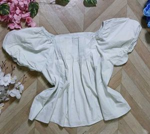 Boho Off-Shoulder Puff Sleeve Top
