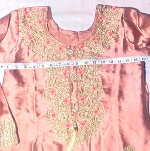 Women's Premium Satin Silk Embroidered Kurta Pant