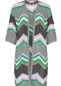 Boho Zigzag Knit Cardigan