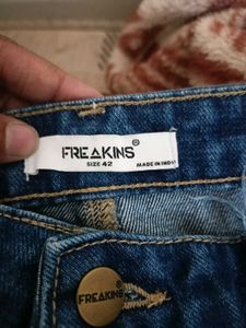 Distressed Patchwork Denim Jeans