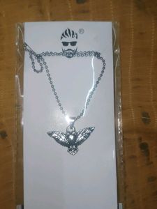 Men's Silver Owl Pendant Necklace