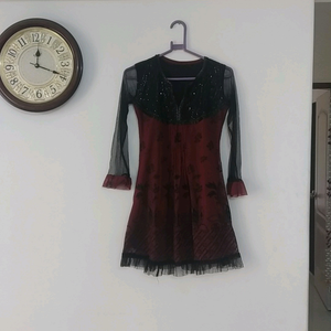gorgeous party wear net tunic top