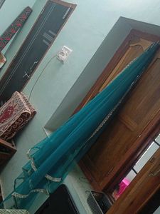 Beautiful Teal Dupatta with Embellished Border