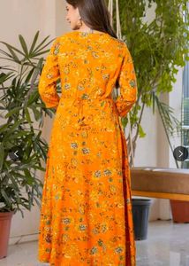 Vibrant Floral Print Kurta Set with Dupatta