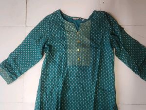 Stylish Teal Printed Kurta