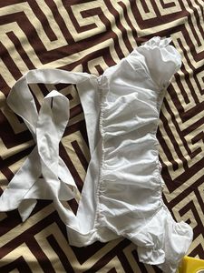 Chic White Ruched Crop Top