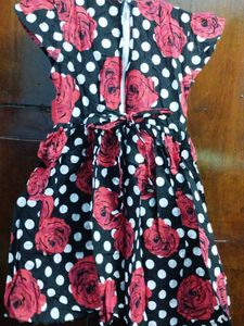 Cute Polka Dot &amp; Rose Dress