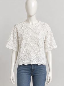 White Floral Lace Top
