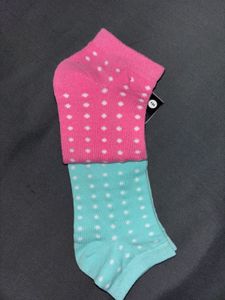 Cute Polka Dot Ankle Socks (2 Pairs)