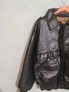 vintage heavy A-2 style Leather Bomber Jacket