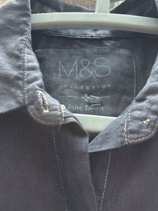 M&amp;S Navy Blue Long Sleeve Shirt