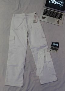 Zara White Cargo Pants