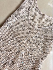 Sequin Embellished Sleeveless Top