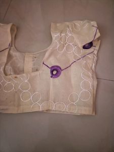 Cream Colour Net Blouse