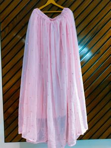 3 Piece Mirror Work Blouse Skirt And Shrug