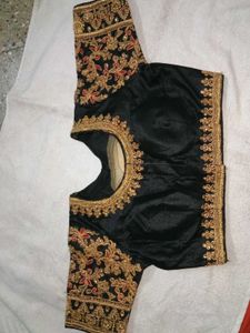 Embroidered Black Blouse