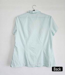 Light Blue Collared Short Sleeve Shirt