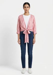 Tie on the romance in satin rose.