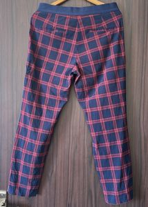 Plaid Slim Fit Trousers