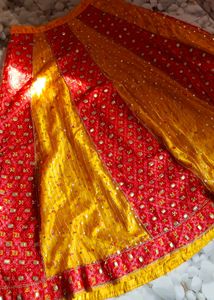 Red &amp; Yellow Combination Lehenga
