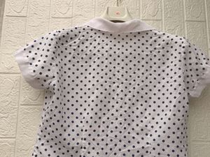new with tag Cute Polka Dot Cropped Shirt