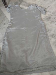 Elegant Grey Embroidered Kurta Set