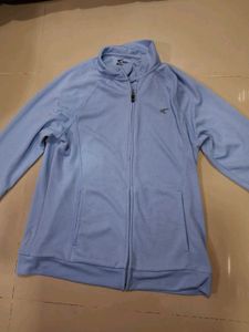 Light Blue Zip-Up Athletic Jacket