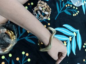 Golden Matte Wavey Kada