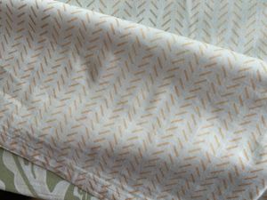 Beige white Soft Striped King size Bedsheet set