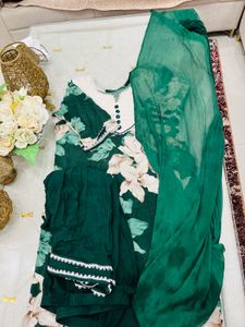 Floral Print Kurta Set with Dupatta