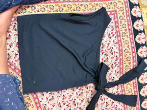 Black Ethnic top with Tie Detail