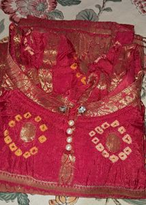 Elegant Red Bandhani Kurta 💃💃