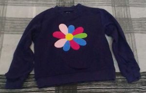 Girl's Navy Floral Sweatshirt