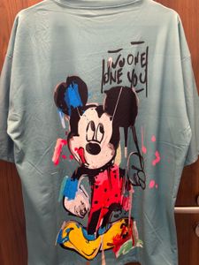 Mickey Mouse Graphic Print Oversized Tee