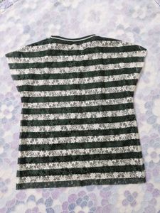 Striped Lace Top