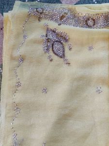 Yellow Embellished Saree💛