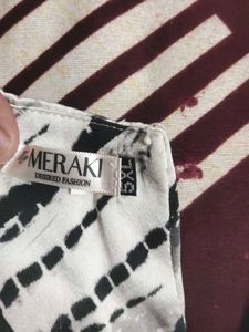 Stylish Black &amp; White Tie-Dye Tunic frock