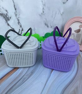 Set of 4 Storage Baskets with Lids (Mini)