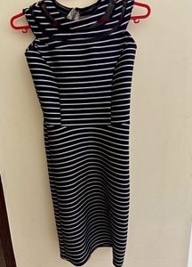 Striped Sheath Strechable Dress