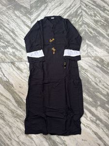 Elegant Black Kurta with White Accents