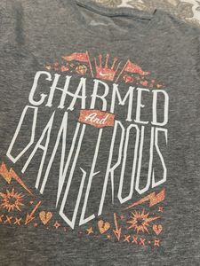 Gray "Charmed and Dangerous" Graphic Tee