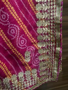 Bandhej Saree With Blouse