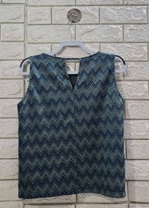Oltre Zigzag Multi-Colored Sleeveless Top